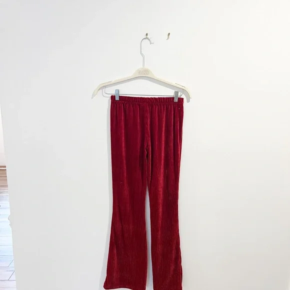 Velvet Ribbed Flare Pants - Picture 5 of 5